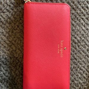 Hot pink Kate spade wallet